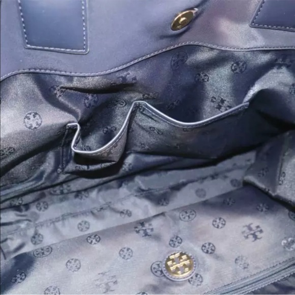 Tory Burch ella nylon tote blue navy shoulder bag - Picture 3 of 9